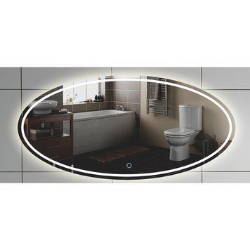 Дзеркало LED 165 + 90х70 см / функції підсвічування, антизапотівання, час, температура А0047424 фото