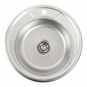 Кухонна мийка з неіржавкої сталі Platinum ДекОР 490 (0,6/170 мм) SP000007854 фото