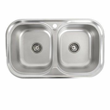 Кухонна мийка з неіржавкої сталі заокруглена Platinum CATІН 7848D (0,8/180 мм) SP000000523 фото